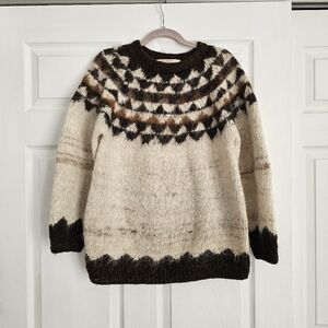 Vintage Condor Imports Bolivia Hand Made Alpaca Wool Sweater Size L